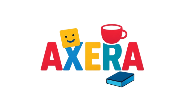 Colorful logo of AXERA with stylized letters and icons on a white background